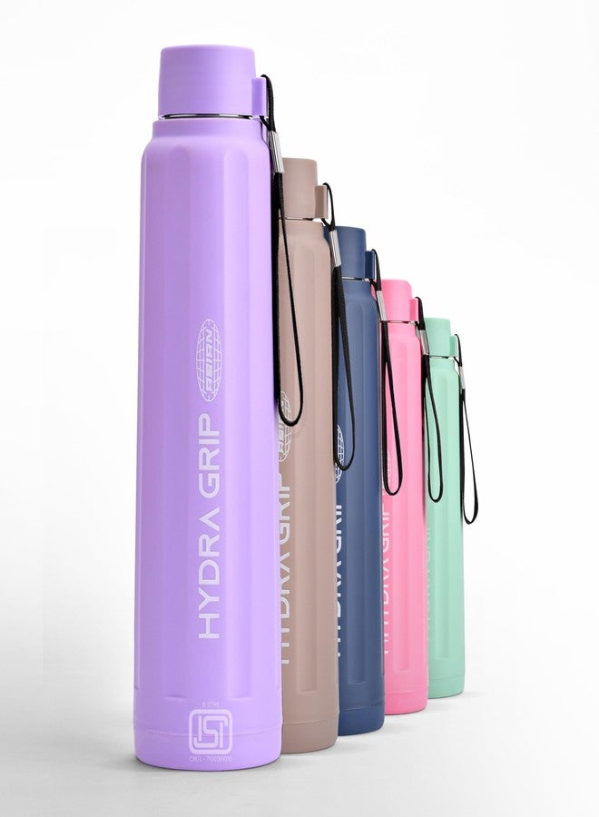 Asian Plastowares Hydra Grip Insulated Water Bottle 500ml | Seen on Farah Khan Show! | Thermosteel Flask for Hot & Cold Drinks | Leakproof Violet Travel Mug | Winter & Secret Santa Essential - Image 1